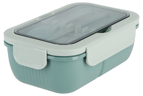 Matlåda med bestick och två fack