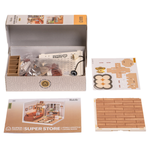 Rolife Super Creator miniatyrrom Cozy Living Lounge, fra 14 år