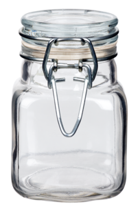 Glasskrukke med lokk