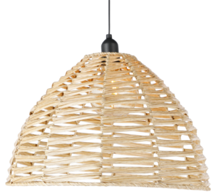 Hengende solcellelampe i kunstrotting, 40 cm