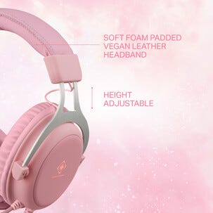 Deltaco Gaming GAM-030-RGB-P Pelikuulokkeet roosa