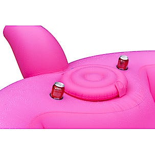 Mega Flamingo, oppblåsbar flåte, 3,7 x 3,7 meter