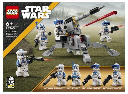 LEGO Star Wars 501. Legioonan kloonisoturit taistelupaketti 75345, yli 6-vuotiaille