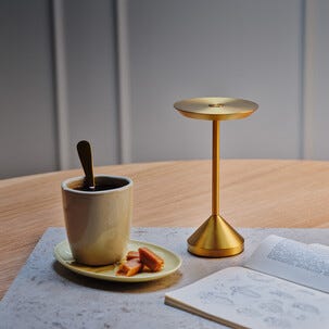 Lova oppladbar bordlampe dimbar messing, Northlight