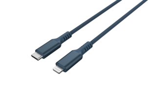 Tygklädd USB-C till Lightning laddkabel för iPhone 1,5m Clas Ohlson