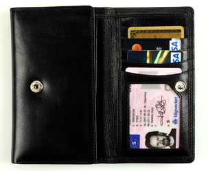 Asaklitt Italian lommebok, dame