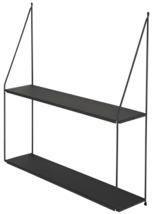 Vägghylla metall svart