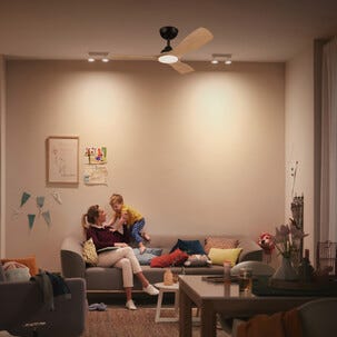 Philips Olas takfläkt med dimbar LED-lampa 28+24 W