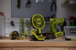 Ryobi RCF4-0 batteridriven fläkt 4 V med klämma