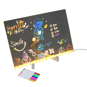 LED-ritplatta 30 x 20 cm med ställ, USB-C