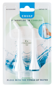 Ekulf PowerFlosser Cordless Orthodontic Tip, 2-pakning