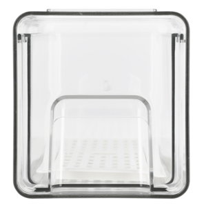 Stabelbar kjøleskapsoppbevaring med hylle, gjennomsiktig