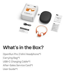 Shokz OpenRun Pro 2 Mini, open-ear, bone conduction hörlurar