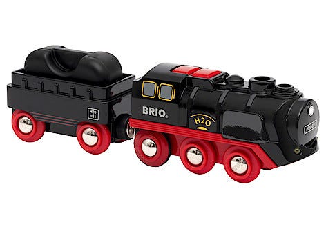 Brio batteridrivet tåg med ånga 33884, från 3 år