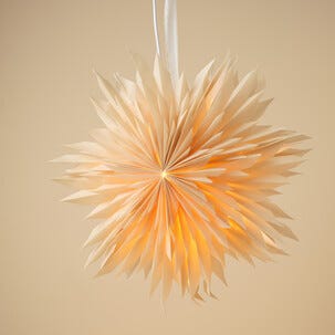 Adventsstjerne brettet papir beige 50 cm Northlight