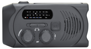 Exibel vevradio med solcell och powerbank