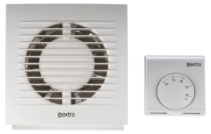 Värmeförflyttare med termostat, väggmontage