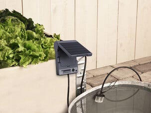 Droppbevattning solcell, växthus, pallkrage, 10 plantor