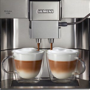 Siemens EQ6 Plus S700 kaffemaskin bönor, helautomatisk