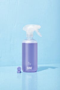 Sini baderomsrengjøring sprayflaske og 2 tabs, startsett