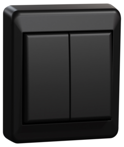Elko RS påveggsmontert bryter, kronevender, svart