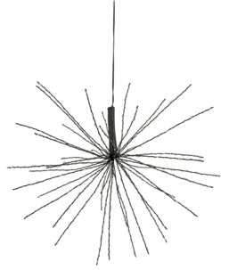 Ljusboll med LED-belysta spröt 42 cm