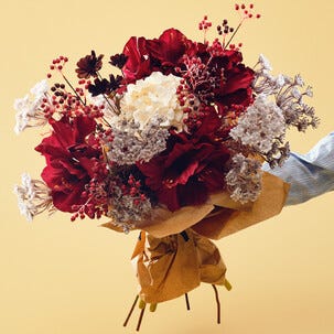 Vildmorot frostad konstblomma, 74 cm