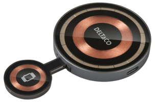 Deltaco 2-i-1 magnetisk trådløs lader, 15 W