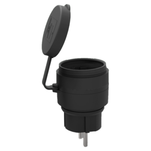 Batteridriven rörelsesensor och eluttag, utomhus