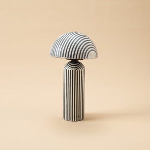 Tilde bordslampa randig keramik, 32 cm, Northlight 