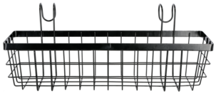 Kukkakori mustaa metallia, iso