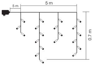 Glitrende istappslynge LED, Northlight, kan bygges ut
