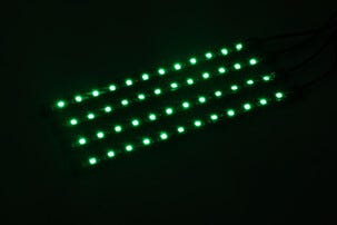 Auton sisävalo, LED-valolista, RGB, 4 kpl