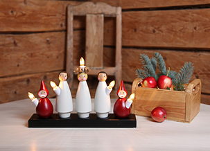 Adventsljusstake Star Trading, luciakör med 5 lampor