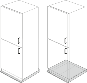 Tollco dryppbrett til kjøleskap og fryser, 60 x 58 cm