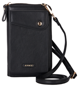 Anmiki Mary mobilväska med axelrem, crossbody, svart