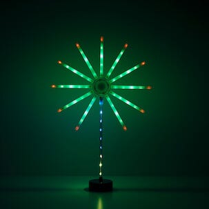 Stjerne med fyrverkeri- og lyseffekter i farger, LED, 55 cm