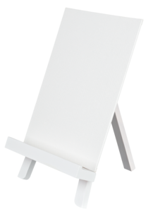 Sang bordsstaffli trä, staffli för barn, vit, 27 cm