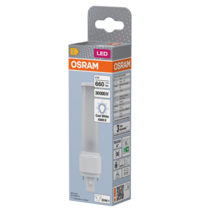 Osram LED-pienoisloistelamppu D13 6 W neutraali valkoinen, G24d-1, 660 lm
