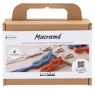 Creativ Company Mini DIY Kit Makramé nyckelringar
