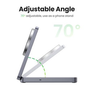 Ugreen 2-in-1 MagSafe trådlös laddare, 15 W