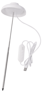 Växtlampa på spett LED för krukor, USB och teleskop, vit
