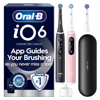 Oral-B iO6 Duo Sähköhammasharja, 5 harjaustilaa, 2 kpl
