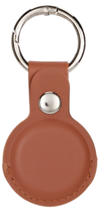 Anmiki AirTag-holder i lærimitasjon med nøkkelring
