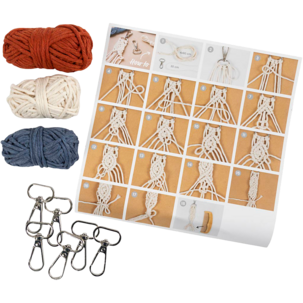 Creativ Company Mini DIY Kit Makramé nyckelringar