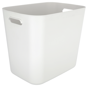 Serenity oppbevaringsboks i plast uten lokk, hvit