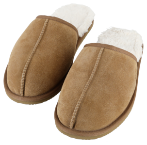 Varma innetofflor mocka herr, beige