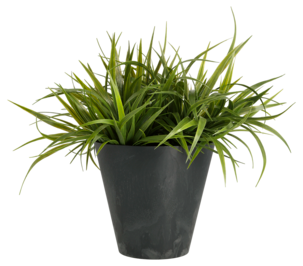 Blomkruka med betongeffekt svart, 23 cm 