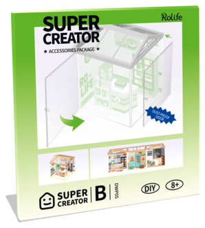 Rolife DIY Super Creator B DWP05 dörr, dammskyddande