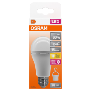 Osram oppladbar nødlampe LED E27 806 lm